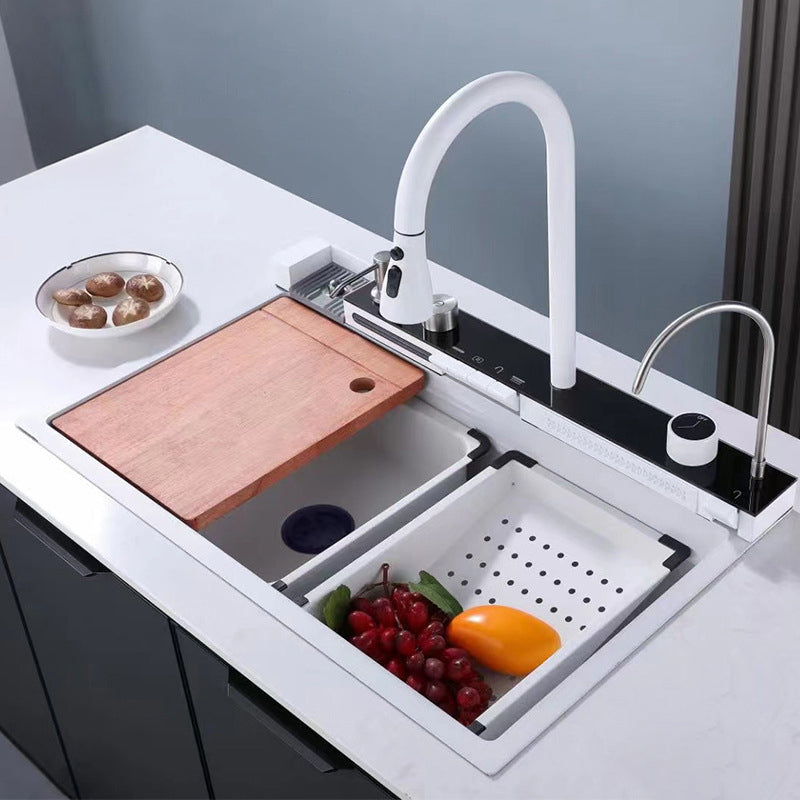 Tesrin YN-K104 Luxury Kitchen Sink with Digital Display and Waterfall Design