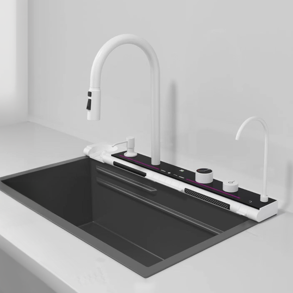 Tesrin YN-K105 Luxury Kitchen Sink with Rocking The New Waterfall Fauct