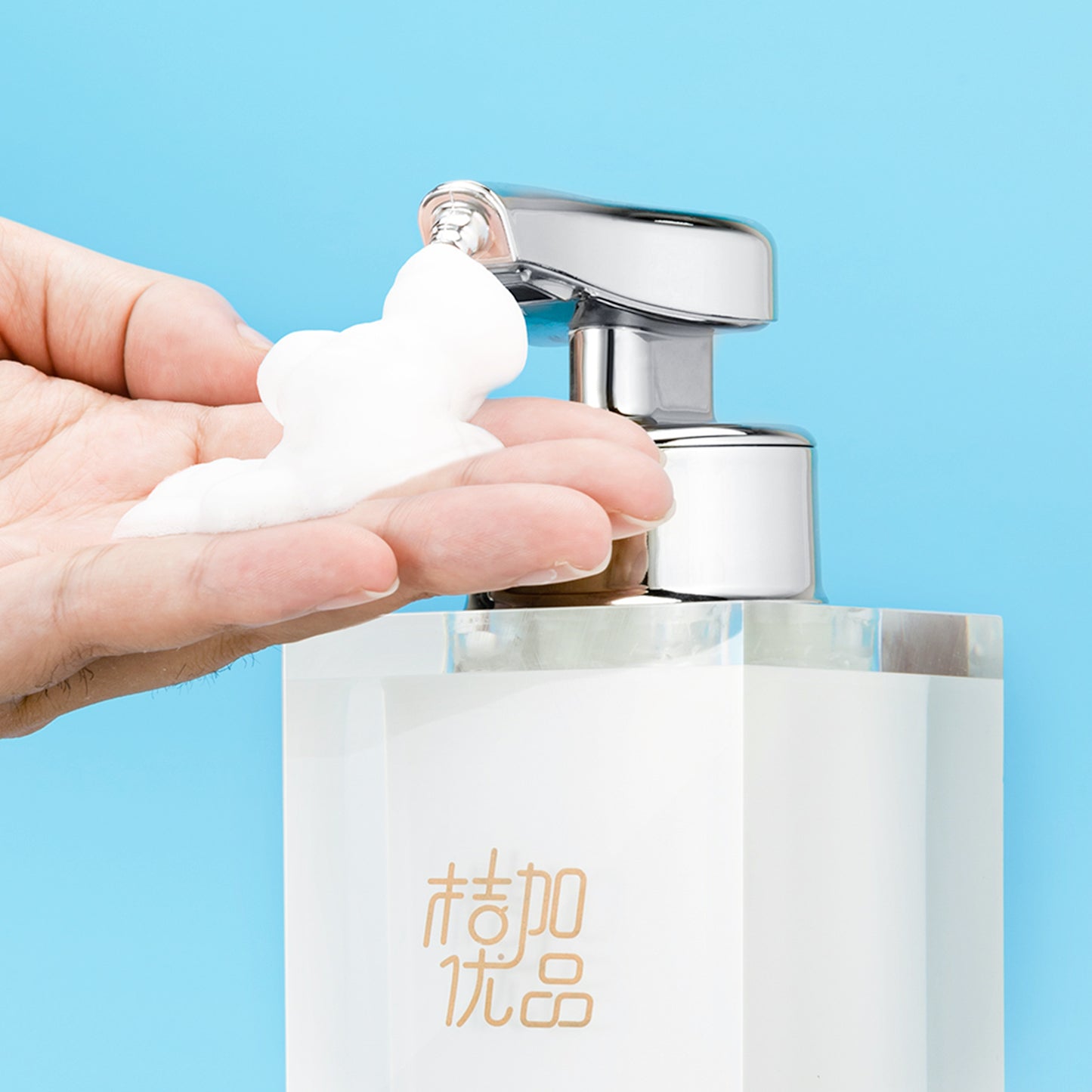 Tesrin Resin small square bottle automatic soap dispenser