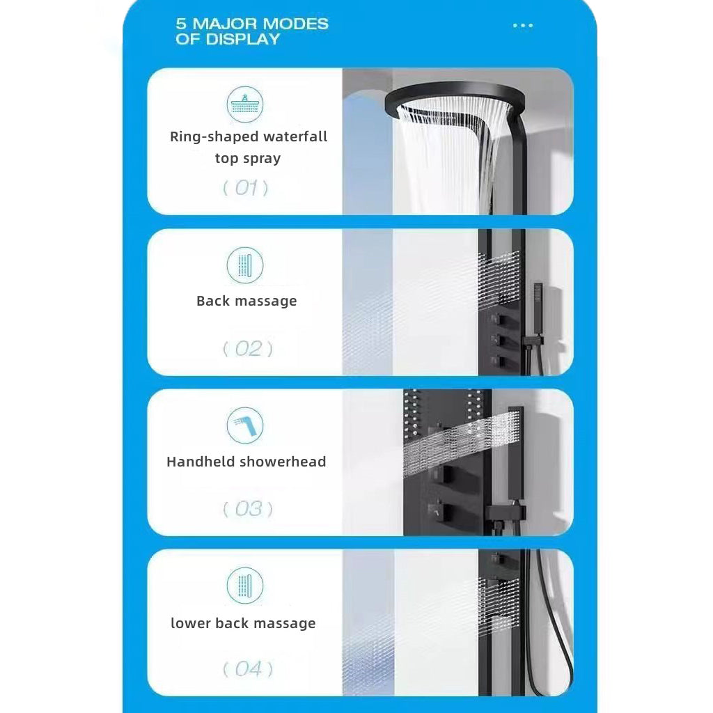 Tesrin TS-130 Tesrin Modern Shower with Adjustable Water Outlet at Any Angle