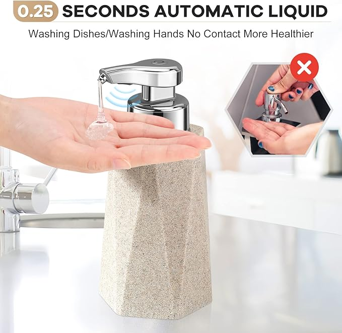 Tesrin Resin Sandstone Appearance Automatic Soap Dispenser