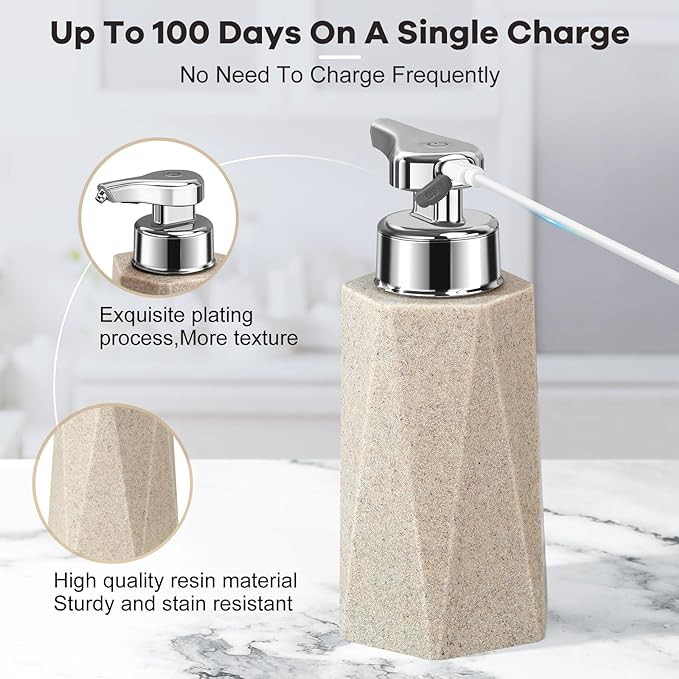 Tesrin Resin Sandstone Appearance Automatic Soap Dispenser