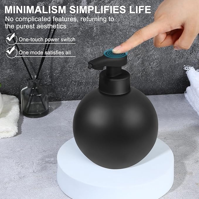 Tesrin resin classic spherical bottle automatic soap dispenser