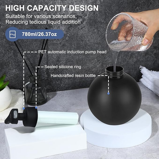 Tesrin resin classic spherical bottle automatic soap dispenser