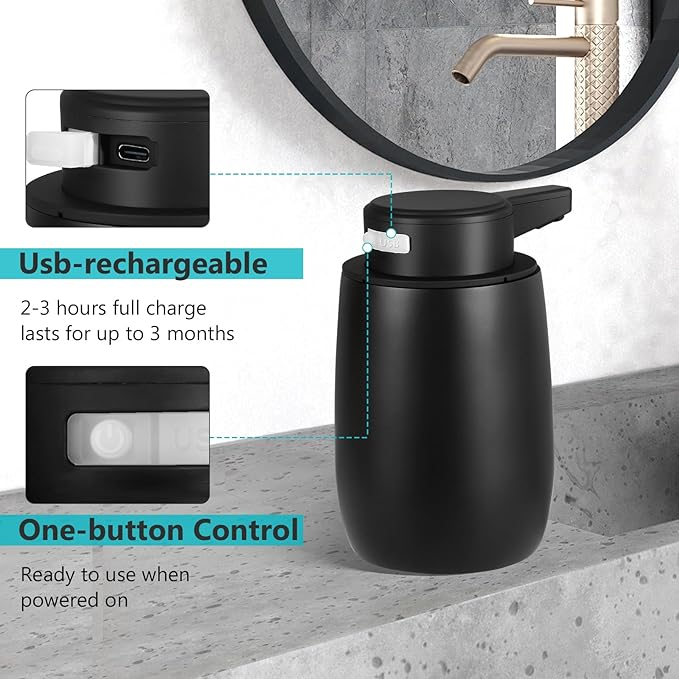 Tesrin Resin Cylindrical automatic soap dispenser