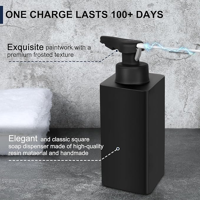 Tesrin Resin 	Square automatic soap dispenser