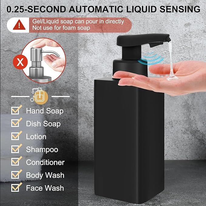 Tesrin Resin 	Square automatic soap dispenser