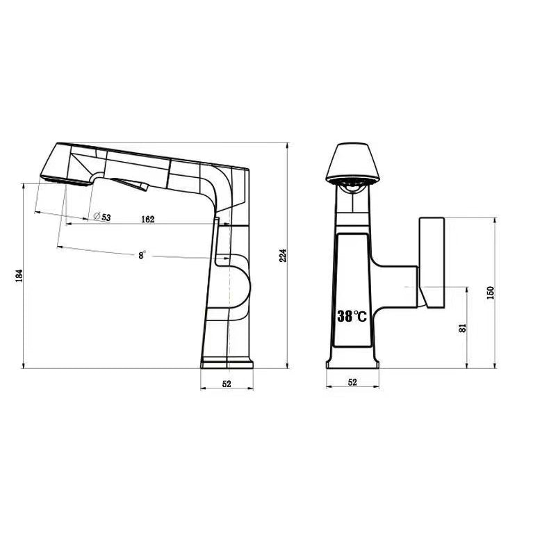 Tesrin MF102 Intelligent Digital Temperature Display Basin Faucet