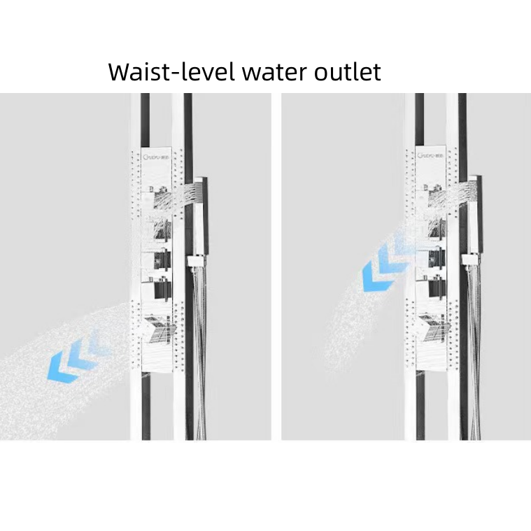 Tesrin TS-130 Tesrin Modern Shower with Adjustable Water Outlet at Any Angle